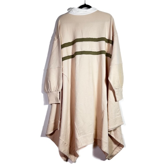 Free People Blair Sweatshirt Dress In Oatmeal Combo sz Small NWOT Oversized Fit - Picture 3 of 9